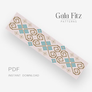 Bead loom pattern Olivia personalized name bracelet pattern Custom beaded cuff pattern Mothers day gift BL0128