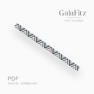 Peyote pattern, Geometric even and odd count peyote bracelet pattern, PDF pattern instant download /P0078/