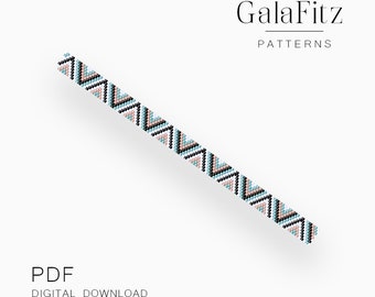 Zigzag Peyote Bracelet Pattern PDF - Even & Odd Count