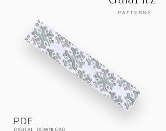 Snowflake Peyote Bracelet Pattern - Even & Odd Count