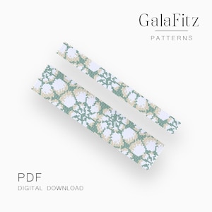 Seashell Peyote Bracelet Pattern PDF - Even & Odd Count - Wide and Narrow Versions