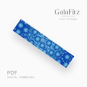 Ocean Bubble Loom Bracelet Pattern PDF, Blue Gradient Seed Bead Design, Underwater Inspired Beadwork