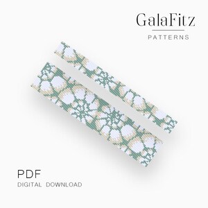 Spiral Shell Loom Armband Mönster PDF, Nautilus-inspirerad pärldesign – Bred & Smal
