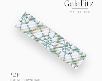 Seashells bead loom pattern, Abstract marina style bead loom bracelet making pattern, Instant download /BL0068/
