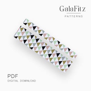 PDF Anleitung für ein modernes Geometrisches Dreieck Loom Armband
