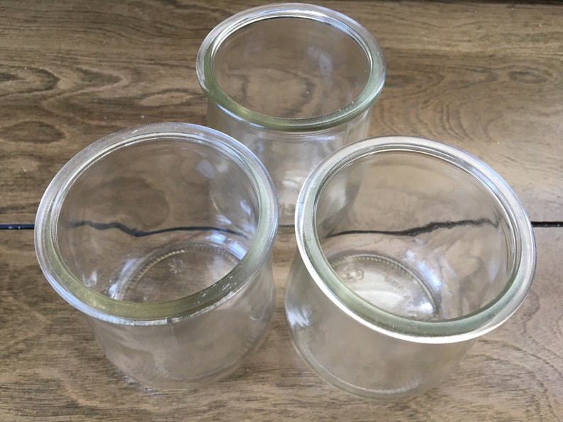 Oui French Style Yogurt Clear Glass Jars Upcycled Dessert Cup Etsy