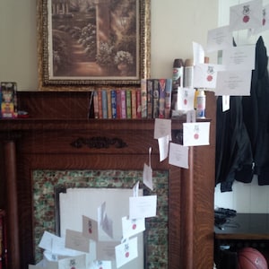 Floating ~ wizard school acceptance letter envelopes themed party decor decorations