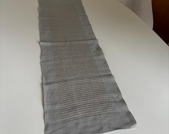Suomen käsityön ystävät grey linen tablecloth finland
