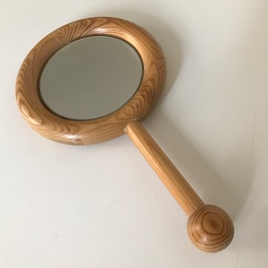 Aarikka pine hand mirror Kaija Aarikka