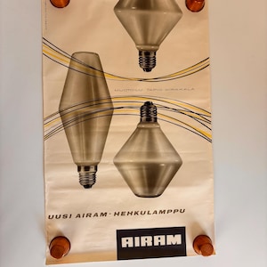 Poster Ampoule Airam Tapio Wirkkala 1960
