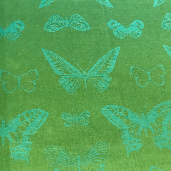 Dora Jung green butterfly damask tablecloth tampella