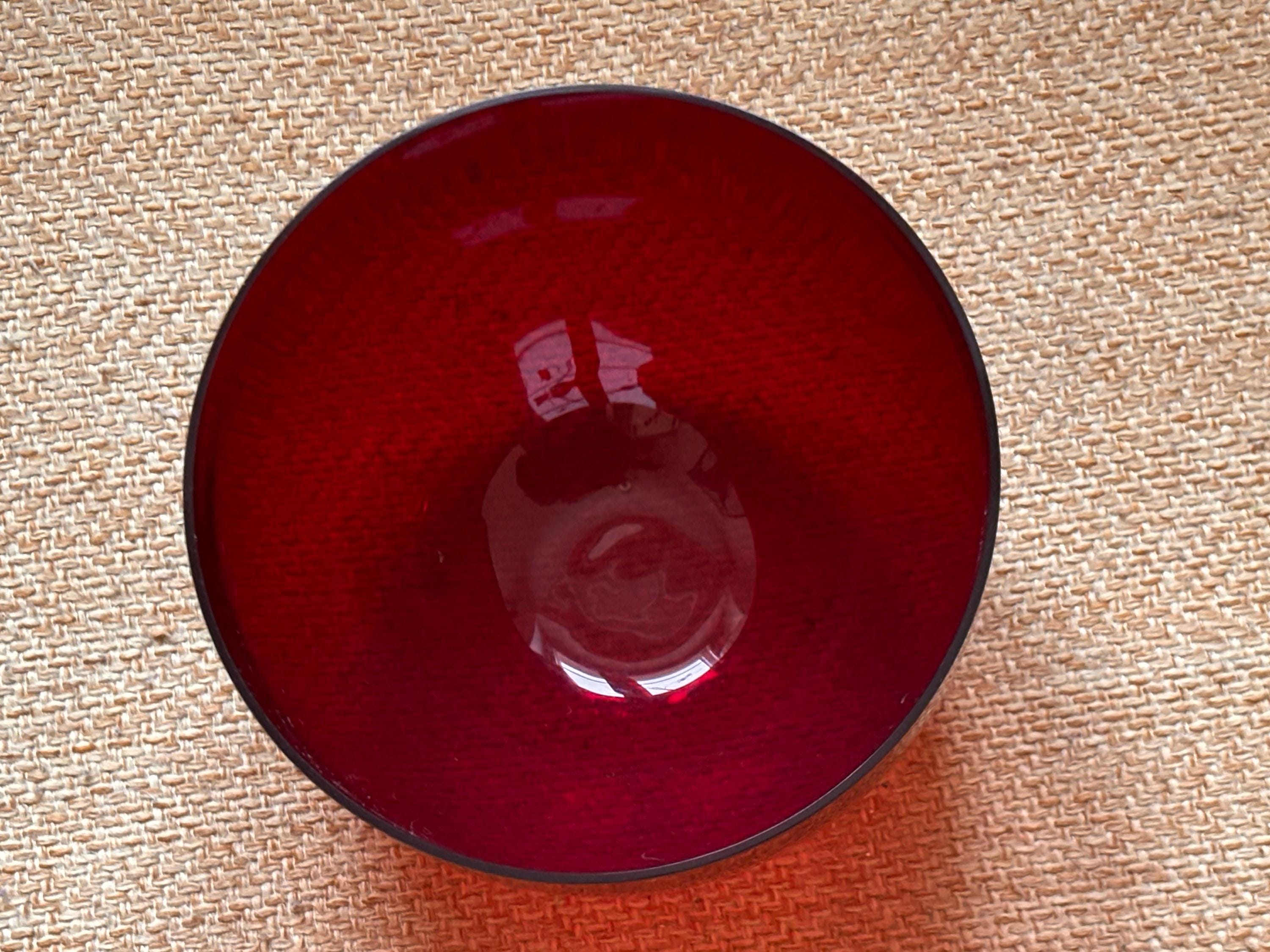 Kaj Franck Ruby Red Glass Bowl 1329 Nuutajärvi Finland - Etsy
