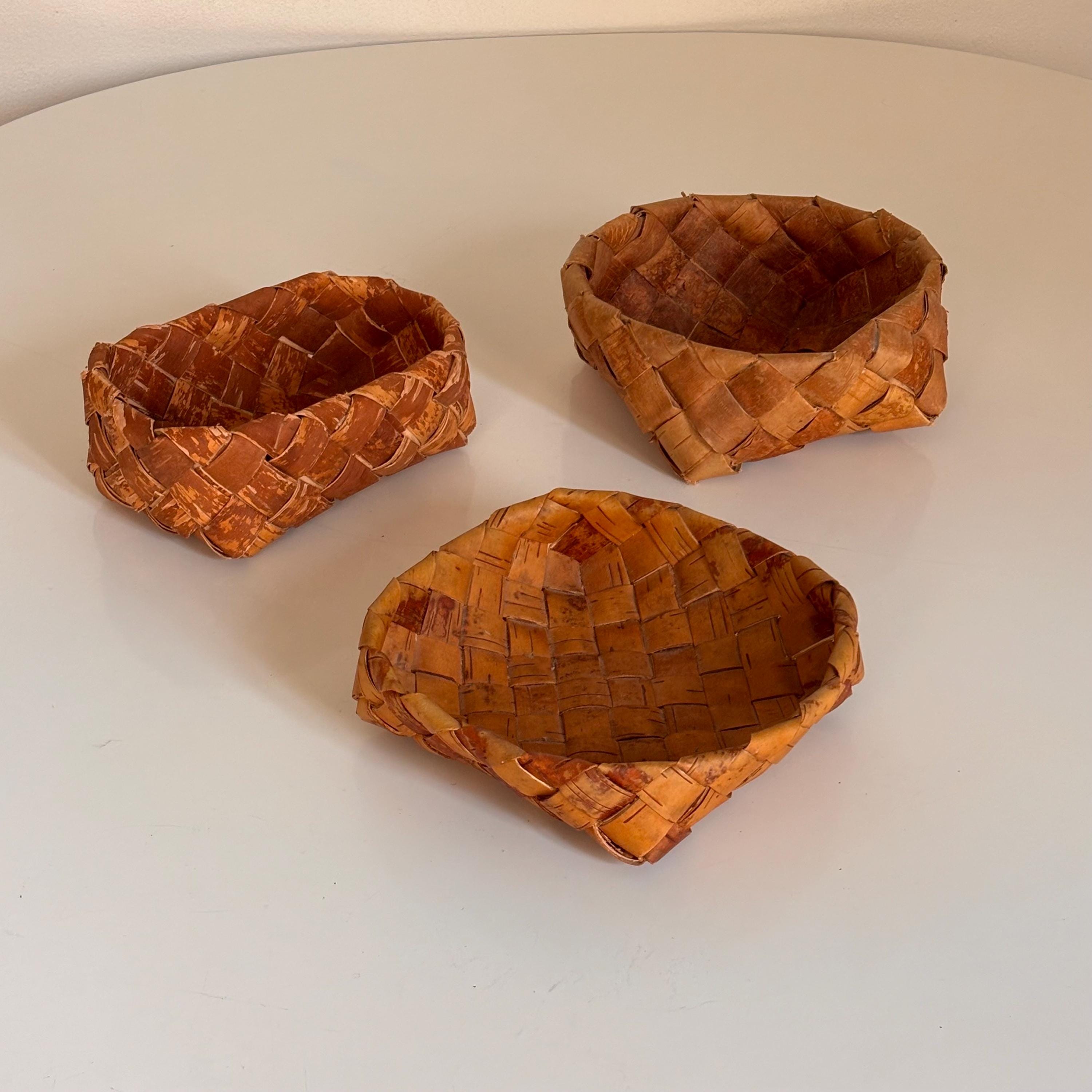 Collection of III Birch Bark Basket Finland - Etsy
