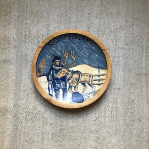 Suomi - Finland wood plate 1950