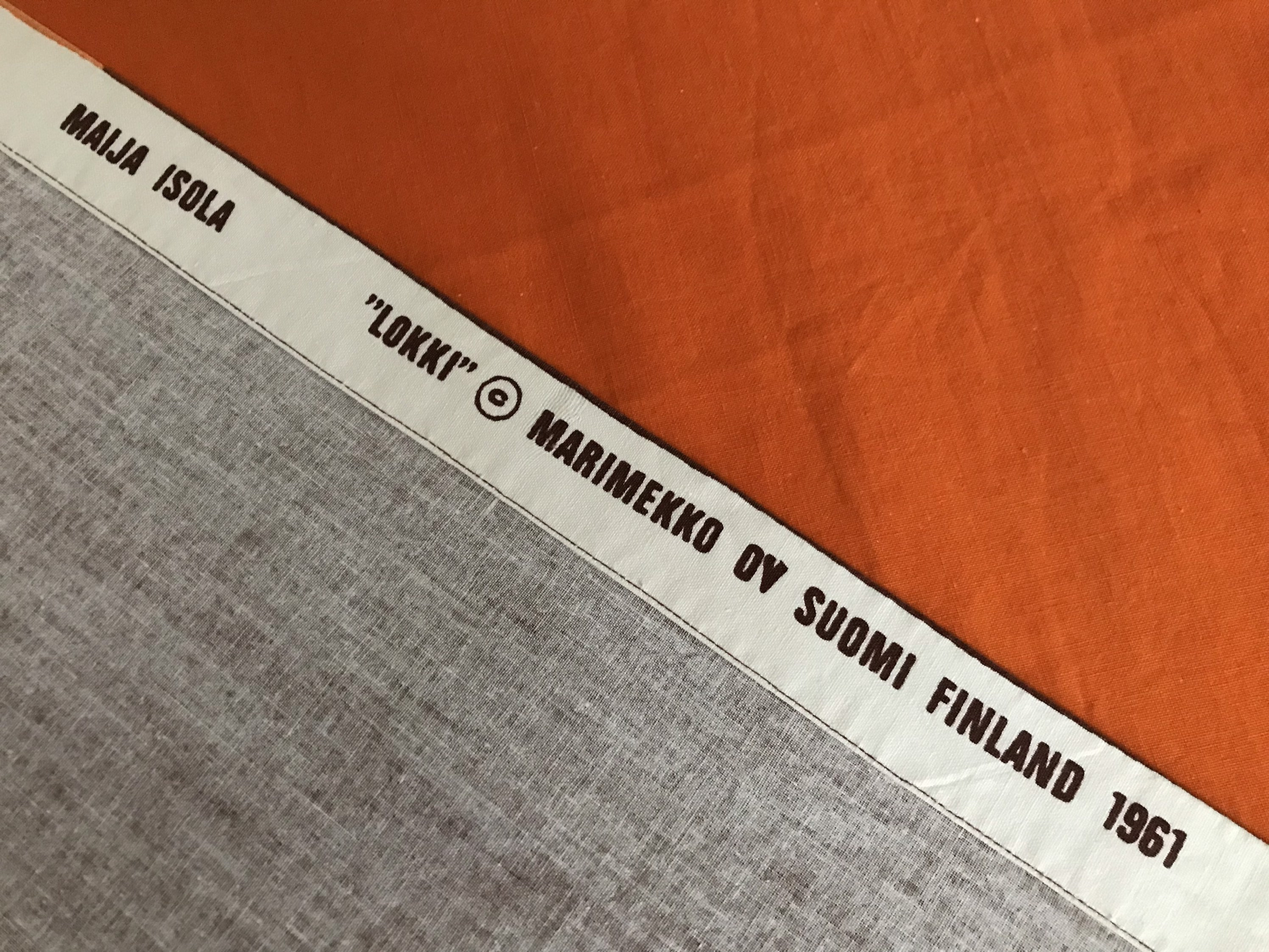 Maija Isola Lokki Fabric Marimekko - Etsy Hong Kong