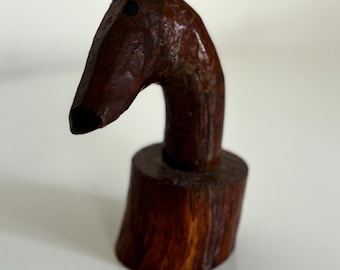 Folk art horse sculpture