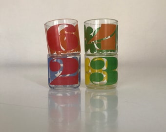 Arabia wärtsilä colour number glass set of 4