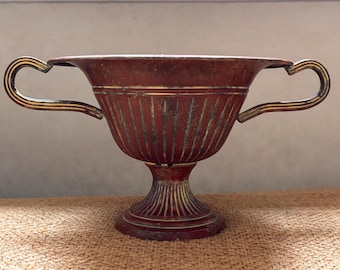 Metal art deco vase bowl