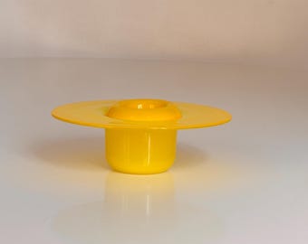 Yellow 2 piece glass bowl