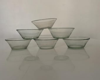 Finnish sour milk glass plate set of 6 1950’s