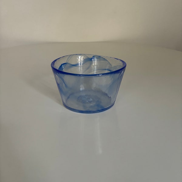 Ulrica Hydman-Vallien mine blue big glass bowl kosta boda