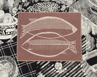 Dora Jung fish linen art weave Tampella