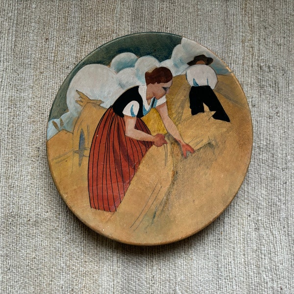 Finnish harvest wood wall bowl