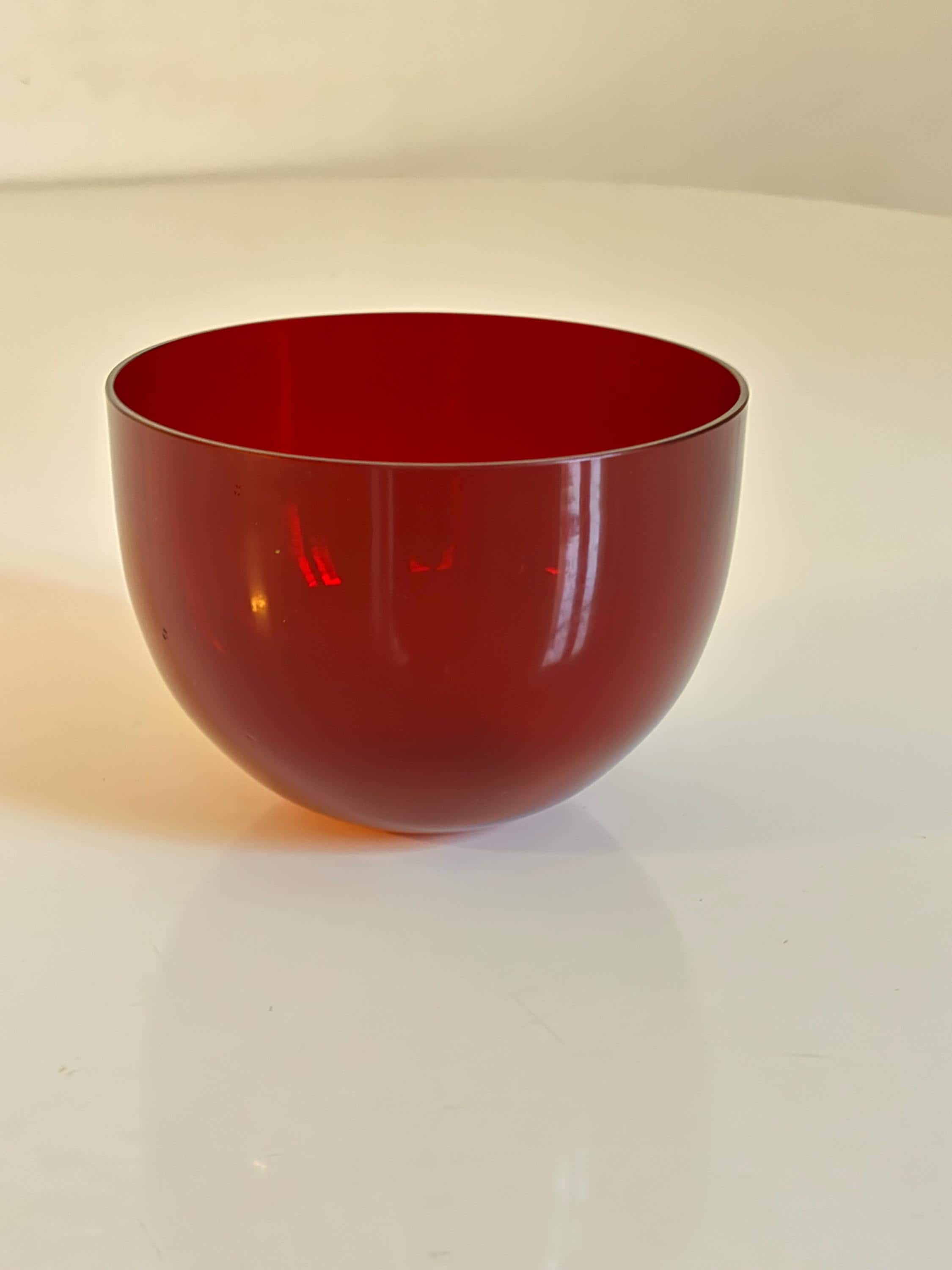 Kaj Franck Ruby Red Glass Bowl 1329 Nuutajärvi Finland - Etsy