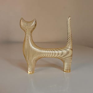 Lucite cat art object Abraham Palatnik