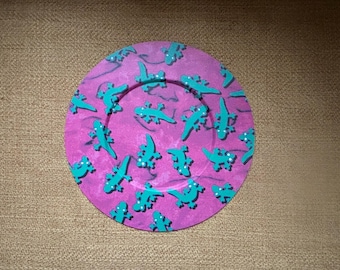 Alessi purple plywood lizard tray