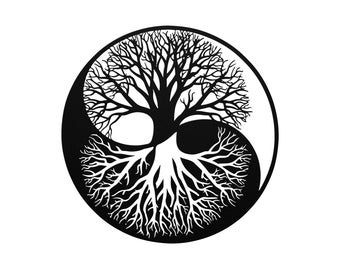 Tree of Life metal wall art | ying yang metal wall art