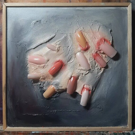 手描き - 油絵/彫刻 - 自分についての考え - 6x6 - Etsy 日本