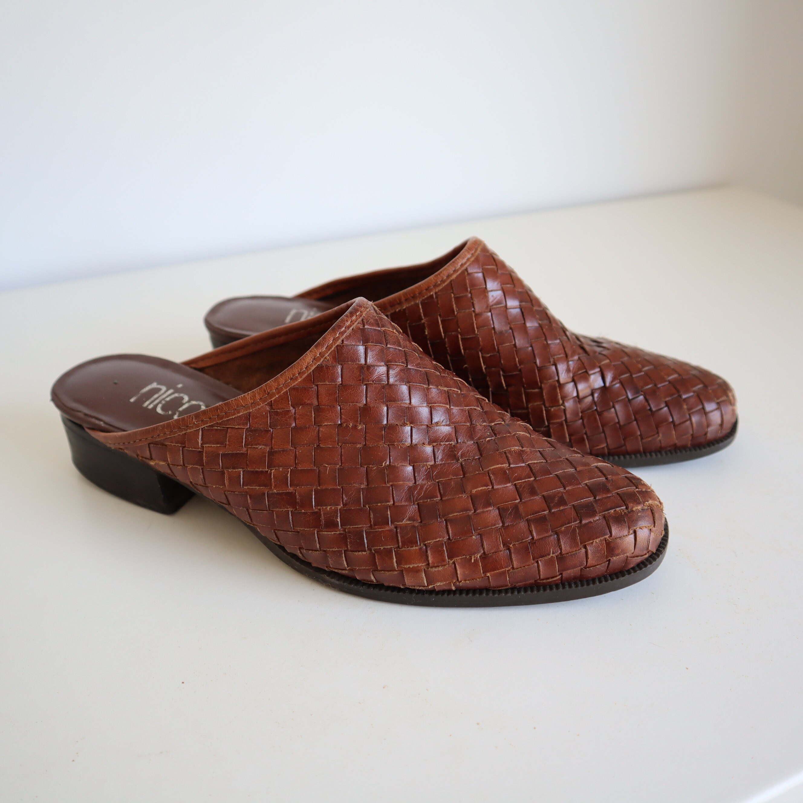 Brown Leather Mules - Etsy