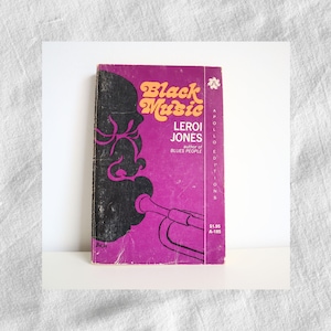 Vintage Book &quot;Black Music&quot; by Leroi Jones, First Edition 1968 Paperback Apollo Editions, Music Book, Book Gift, Music Gift, Vintage Music