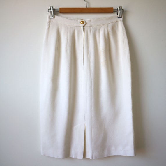 Vintage Ports International White Skirt, Size 8 - Gem