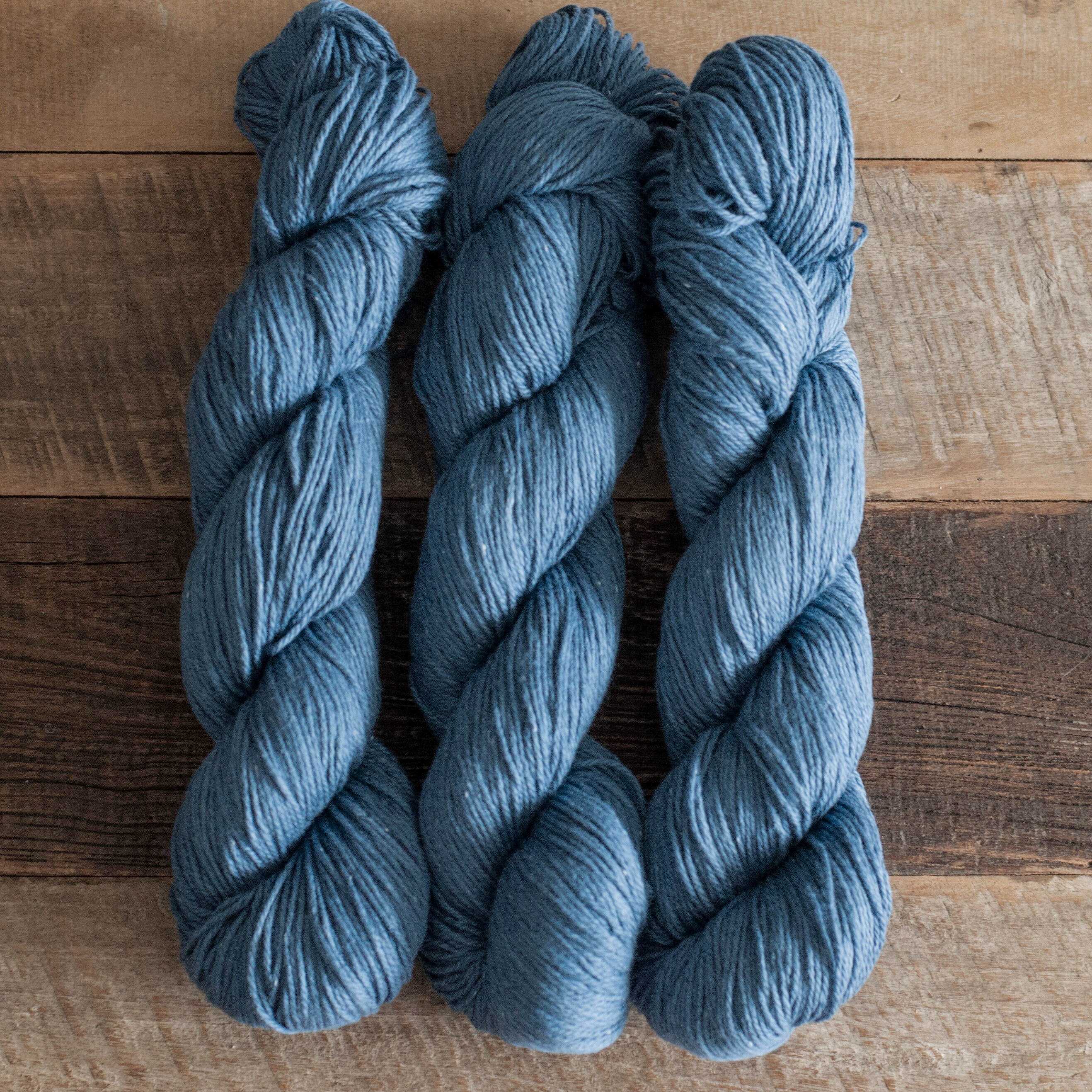 Denim blue Cotton/Silk 75/25 blend yarn sport weight yarn Etsy