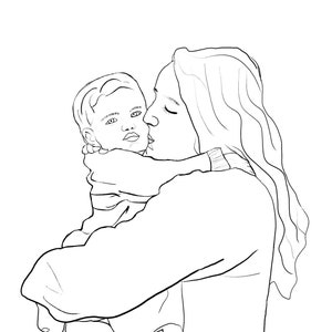 Custom Line Drawing / Family Drawing / Custom Portrait