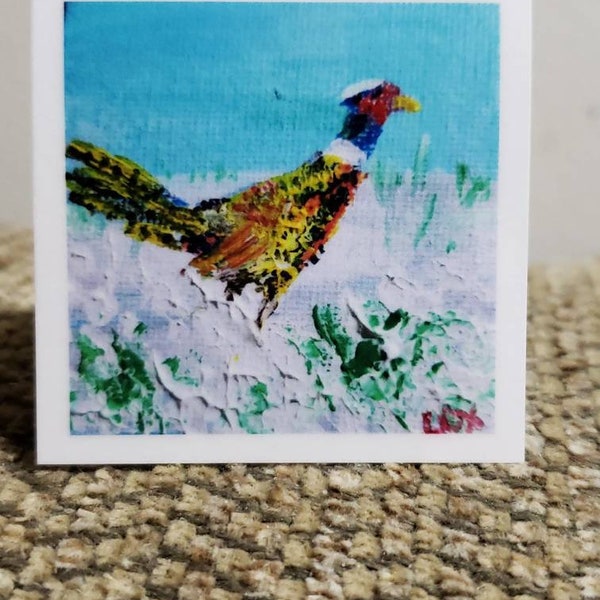 Ring-necked Pheasant (Laminated Magnetic Bookmark)