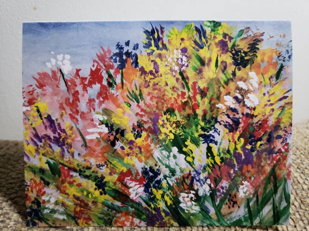 Assorted FLOWER Note Cards (boxed Set of 10 Blank Note Cards With ...