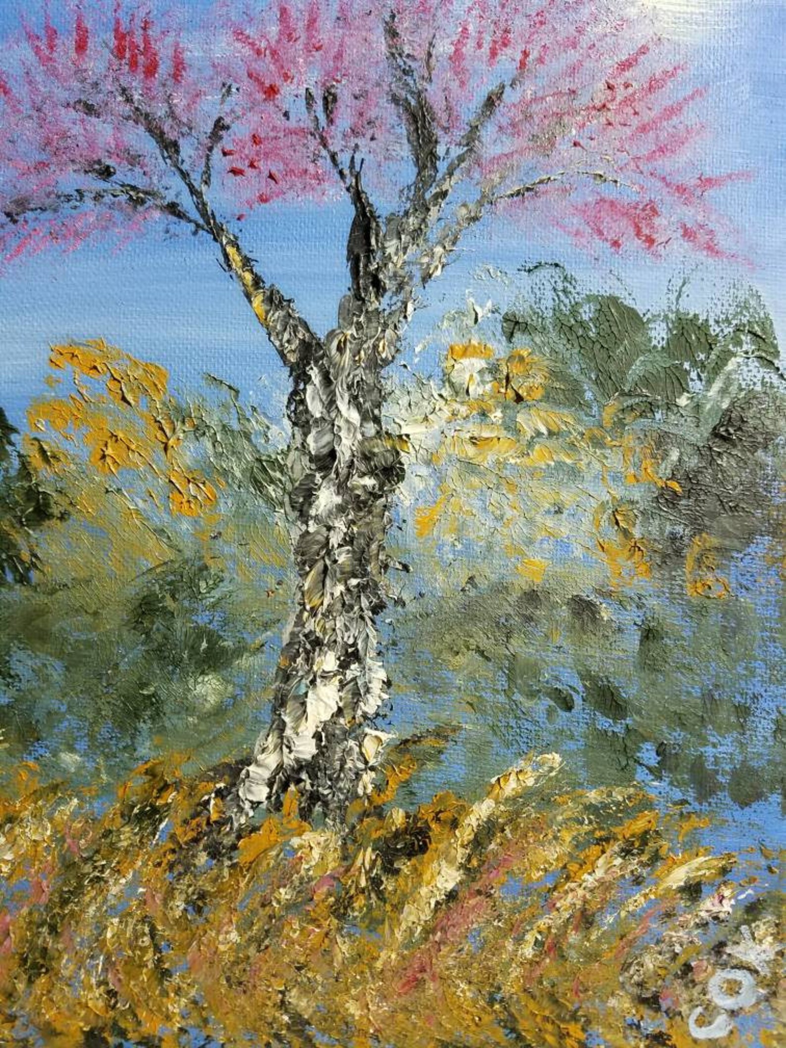 Flowering Tree original Oil Painting Etsy Ireland
