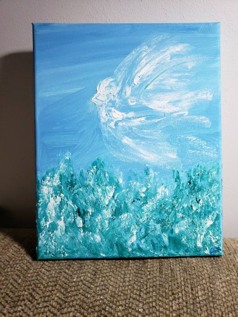 Songbird in the Clouds (Original Oil Painting) - dral.regionlima.gob.pe