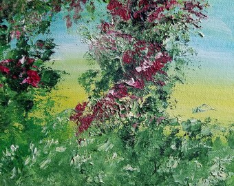 Rose Trellis (Original Oil Painting)