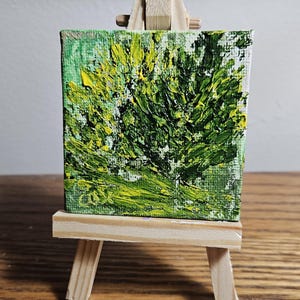 In the Woods (Miniature Acrylic Painting with Easel)