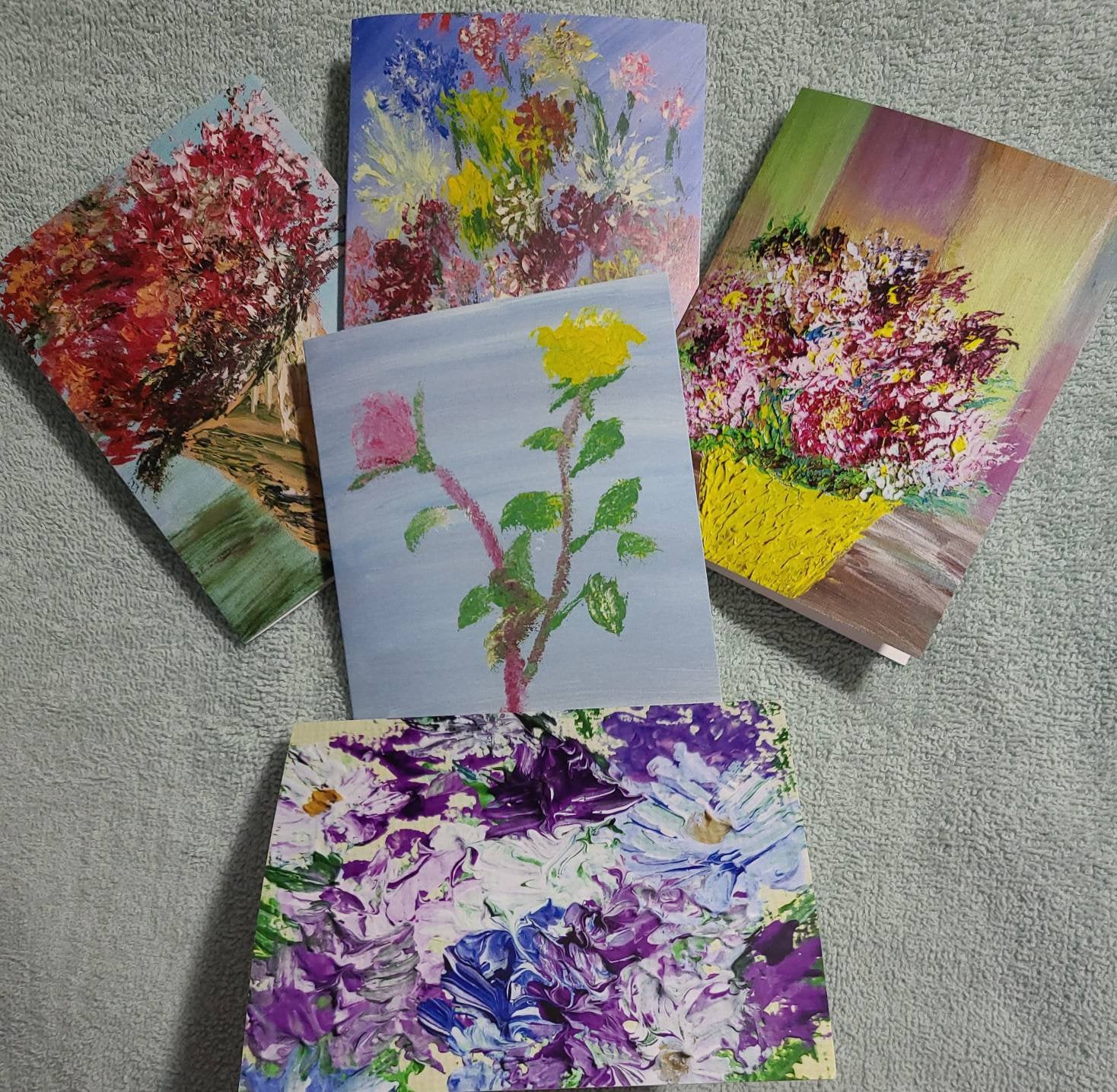 Assorted FLORAL Note Cards (boxed Set of 10 Blank Note Cards With ...
