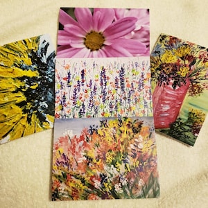 Assorted FLOWER Note Cards (Boxed Set of 10 Blank Note Cards with Envelopes)