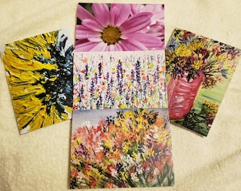 Assorted FLOWER Note Cards (Boxed Set of 10 Blank Note Cards with Envelopes)