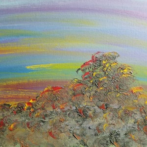 Colorful Sunset (Original Oil Painting)