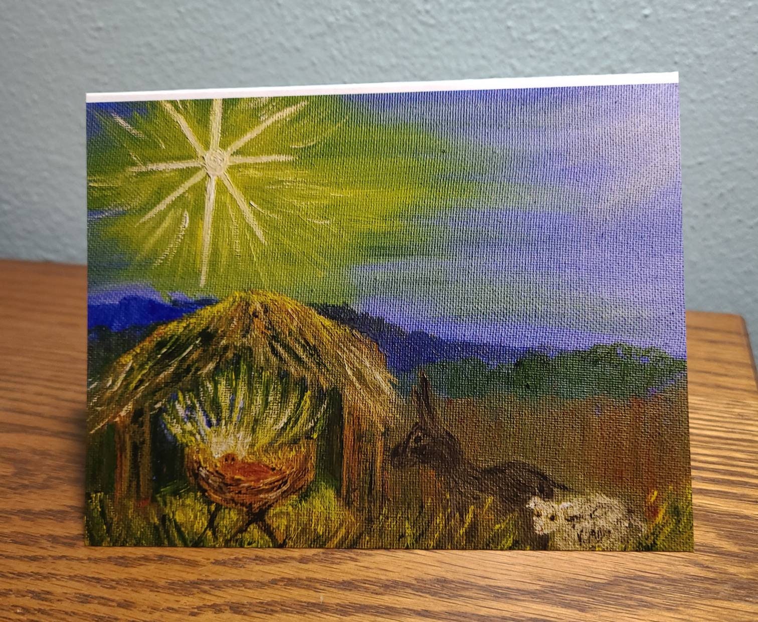 A Night in Bethlehem of Galilee  (Christmas Card Boxed Set of 10 Cards with Envelopes) (Wishing you Peace Wording)