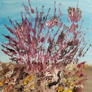 Bush with Fallen Leaves (Original Oil Painting)