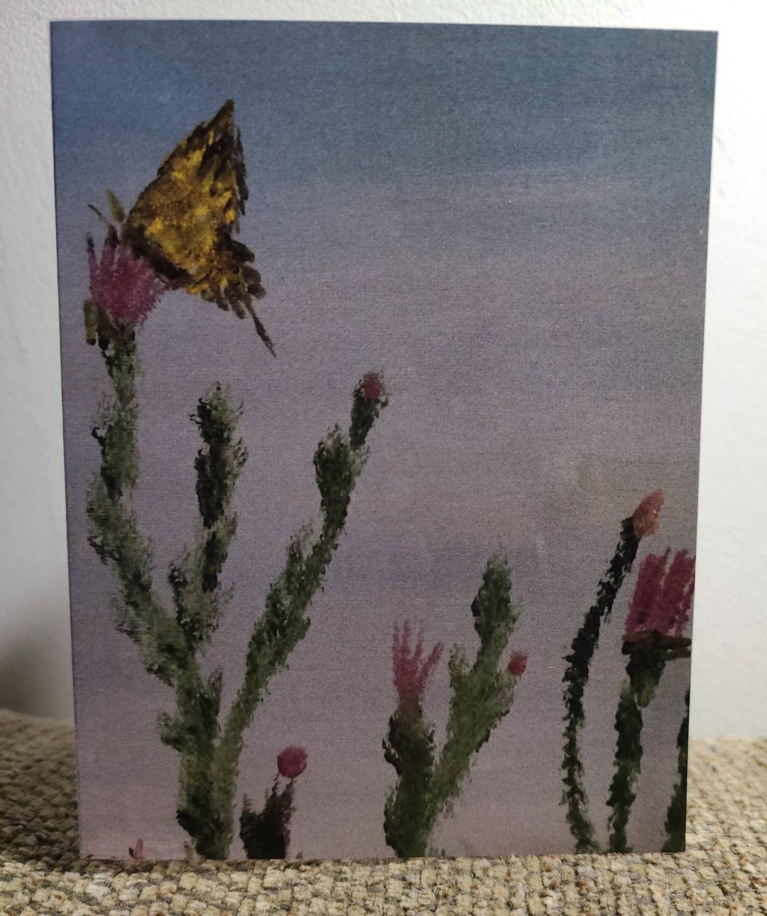 Butterfly on Thistle for Sydney (1 Blank Note Card With White Envelope ...